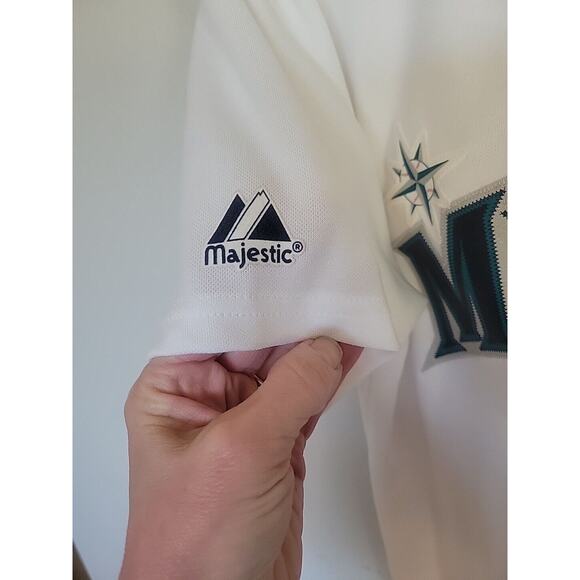 Vintage Majestic MLB Seattle Mariners Ichiro Suzuki 51 White Jersey kids L - Picture 4 of 10